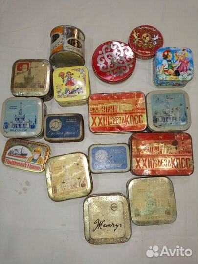 Коробочки жестяные СССР(продам или меняю) Торг