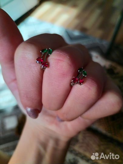 Серебряные серёжки детские