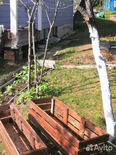 Деревянные ящики для цветов