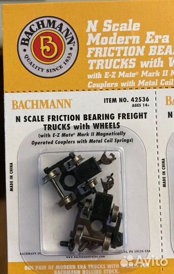 1 пара Вагонные тележки 9мм N 1:160