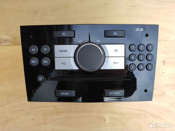 Магнитола CD30 Delphi Piano Black Astra H Zafira B