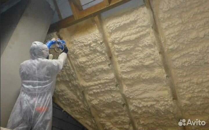 Утеплитель напыление ППУ от 300м2