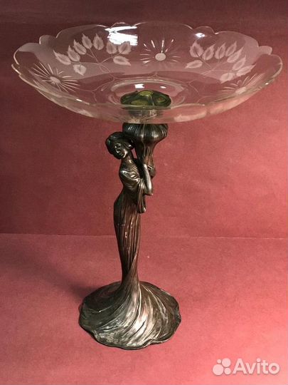 Винтажная хрустальная ваза