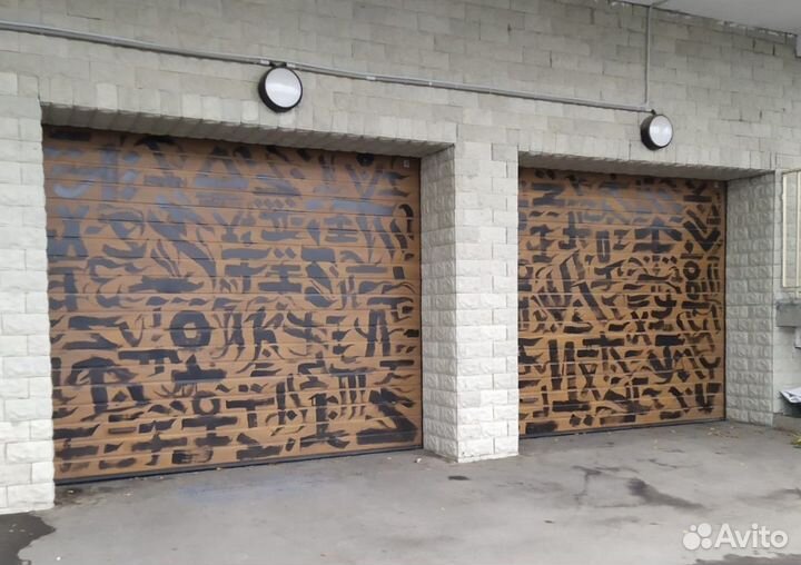 Секционные ворота с калиткой монт-ж до 48 час