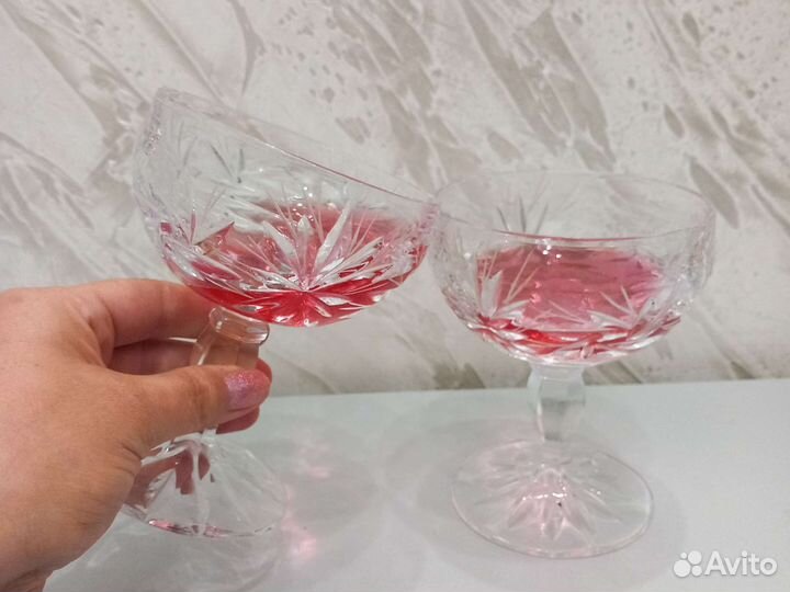 Хрустальные фужеры для шампанского