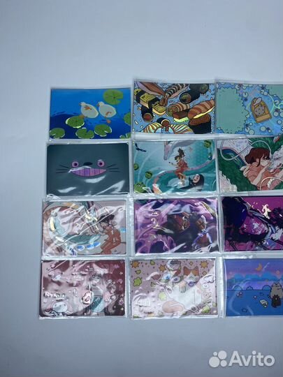 Наклейки на карту голографические с мультфильмами