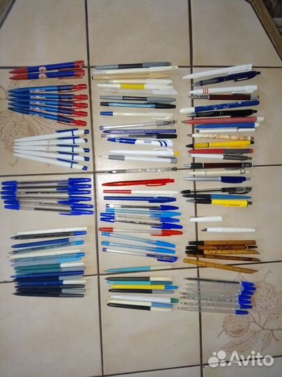 Ручки шариковые СССР и 90-х. 135 шт. Цена за все