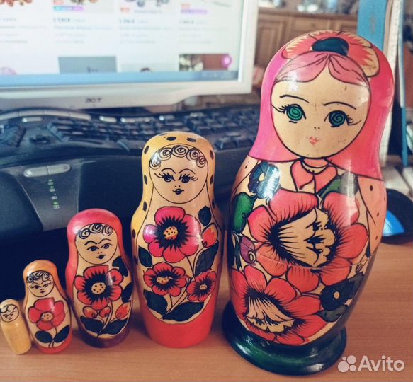 Русская Матрешка 5 мест Крутец Майдан СССР кукла