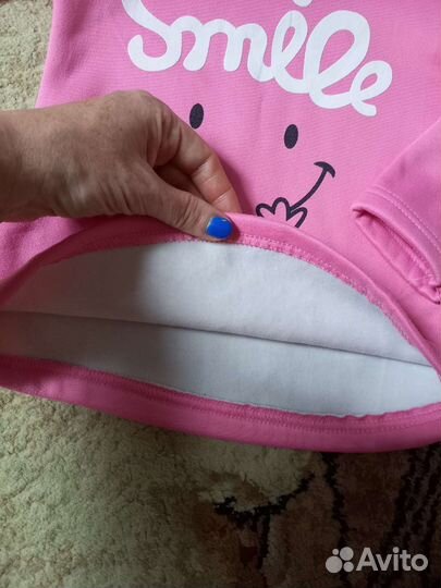 Кофта-туника с начесом на девочку 2-3года