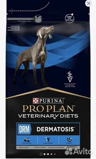 Сухой корм для собак 1,5кг Проплан Dermatosis