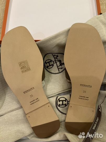 Шлёпанцы Hermes Oran 38 р