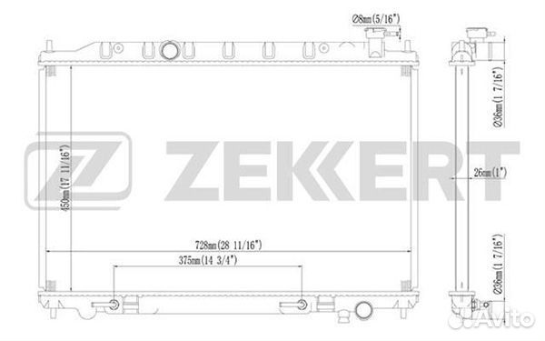 Радиатор двс Nissan Murano 2003- MK1463 Z50