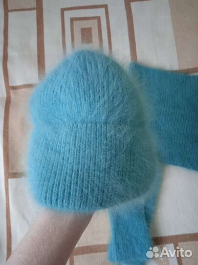 Комплект шапка, снуд, варежки