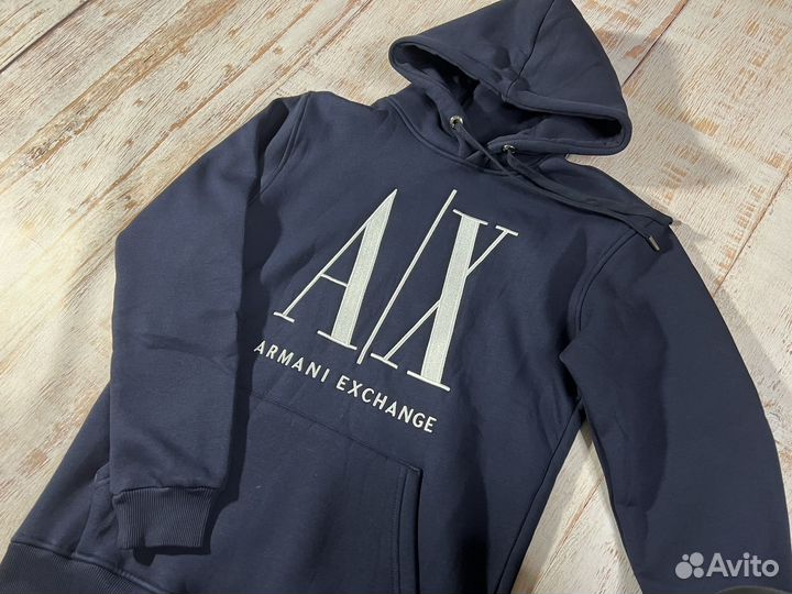 Худи мужское на флисе Armani Exchange