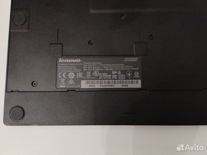 Док станция lenovo ThinkPad Ultra Dock Type 40A2