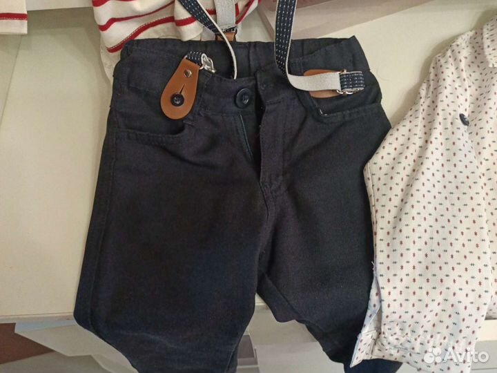 Рубашка брюки подтяжки бабочка