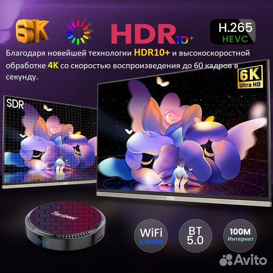 Тв приставка Transpeed 6K Андроид 12