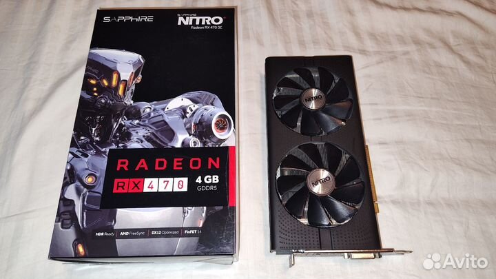 Видеокарта Radeon RX 470 Sapphire Nitro+ OC 4Gb