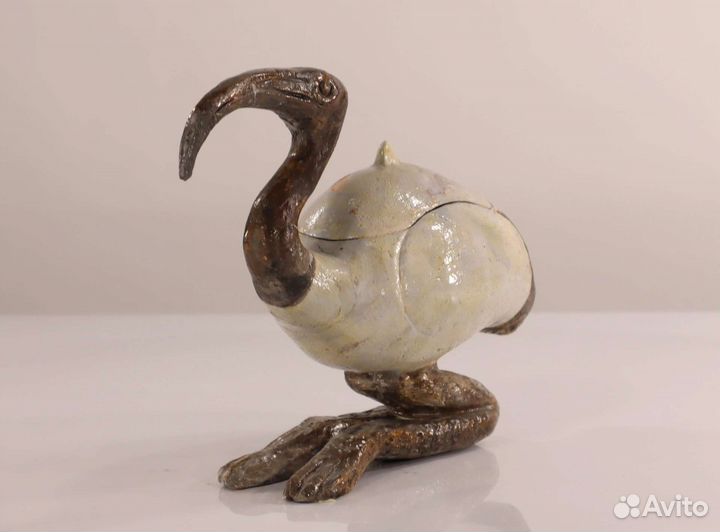 Керамика. Шкатулка. Священная птица Ибис