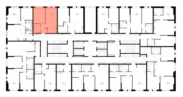 2-к. квартира, 41,9 м², 31/32 эт.