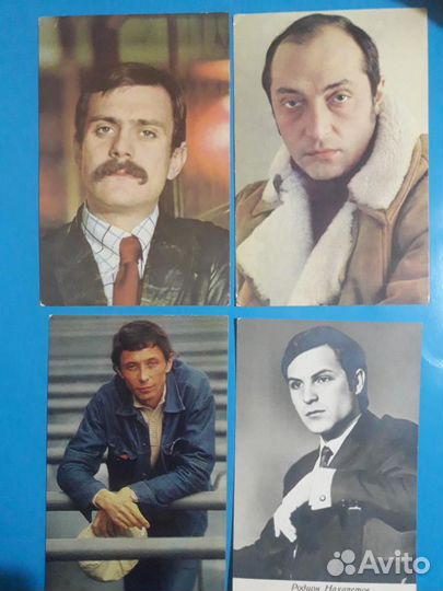 Старые советские открытки, фото актеров