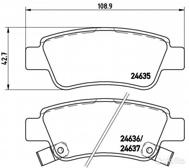 Колодки тормозные honda