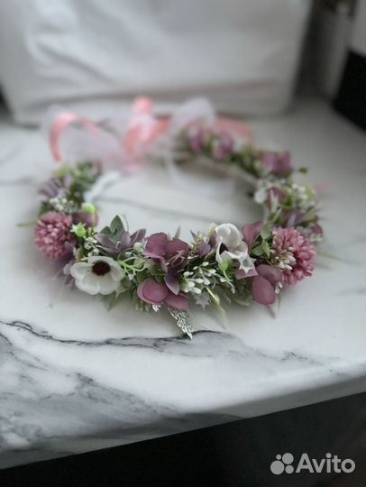 Венок на голову из цветов