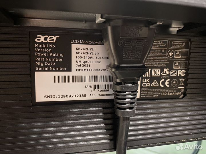 Acer KB242hylbix 24