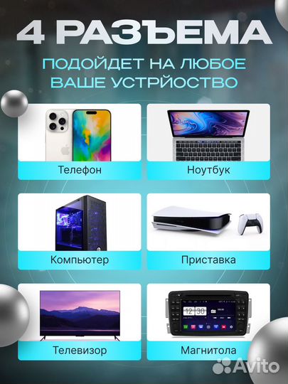 Флешка 4в1 универсальная для iPhone на 128 Гб