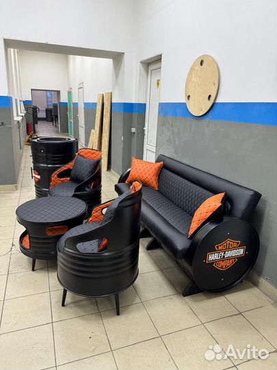 Мебель из металлических бочек