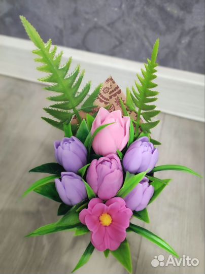 Цветы из мыла ручной работы