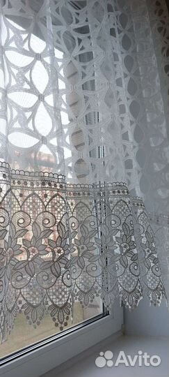 Тюль овальная