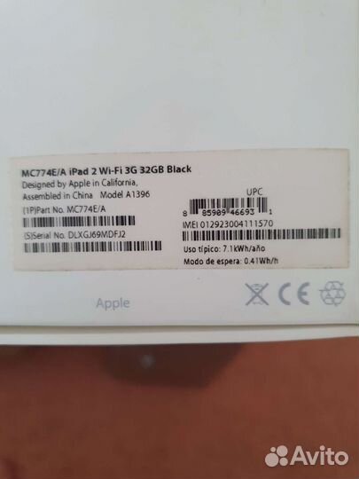 iPad air 2 wifi 3g 32 gb black