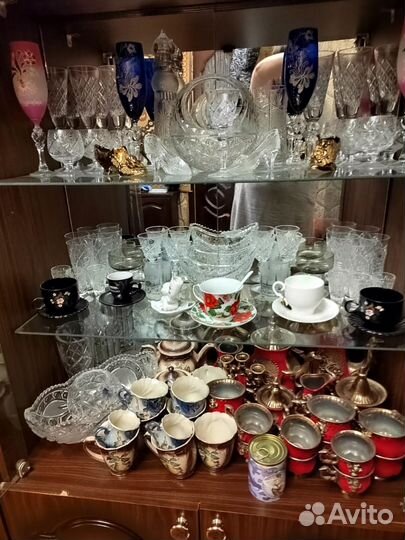 Хрустальный сервиз, чайный. Много разных наборов