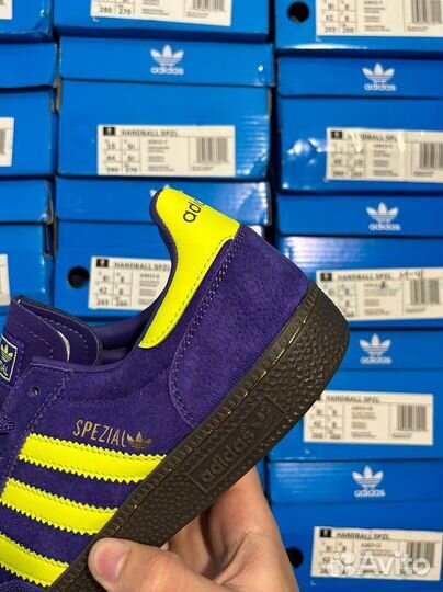 Кроссовки adidas handball spezial purple замш