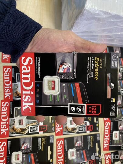 Карта памяти micro sd 128 Sandisk extrem (190/90)