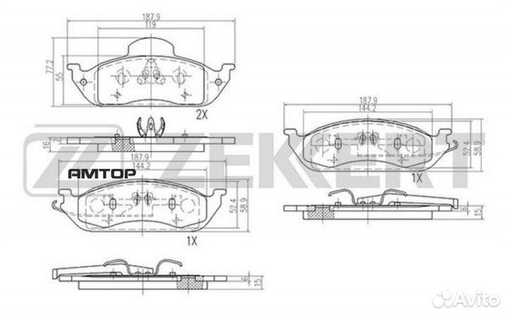 Zekkert BS2899 BS-2899 zekkert Колодки торм. диск