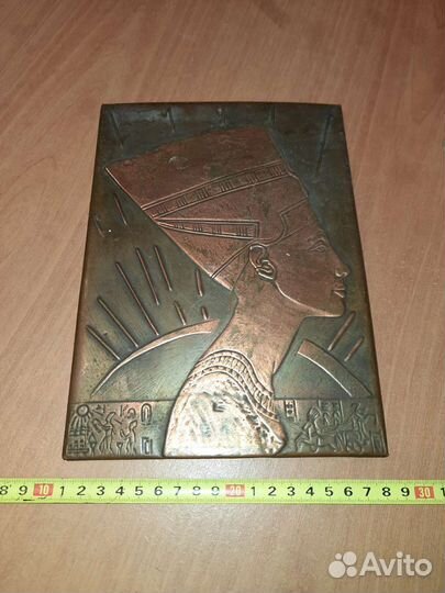 Картина Нефертити, медная чеканка