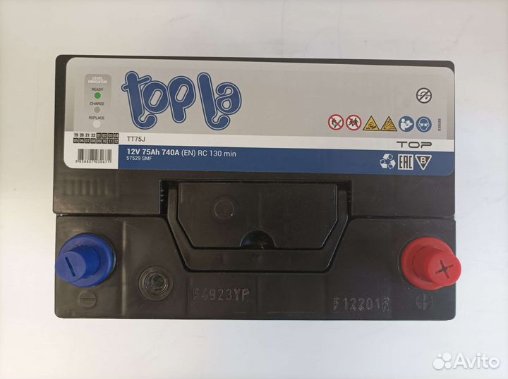 Topla 75Ач 740А. Магазин. Гарантия