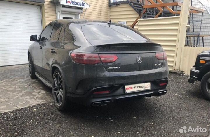 Диффузор и насадки Mercedes GLE Coupe 63 AMG black