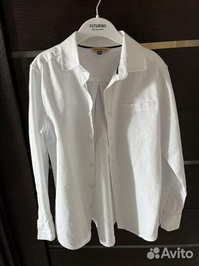 Рубашка белая для мальчика 128 134