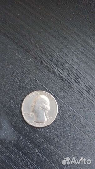 Liberty монета 1974 перевертыш