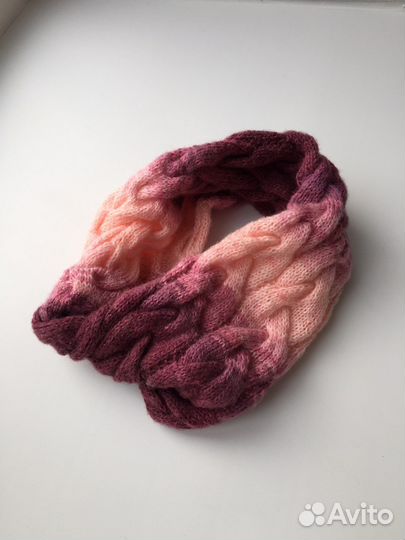 Вязаный шарф снуд женский