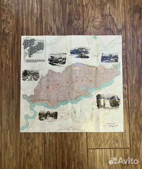 Карта-плакат Red Dead redemption