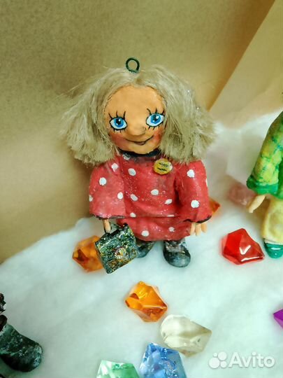 Ватные елочные игрушки