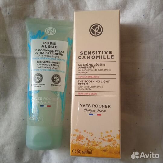 Лёгкий крем и освежающий гомаж для кожи ив Роше
