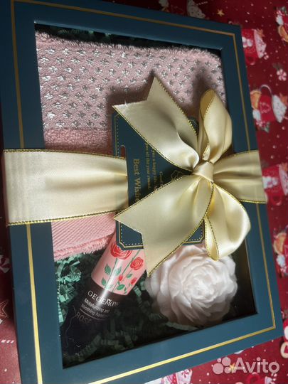 Подарок Подарочный Набор полотенце мыло крем