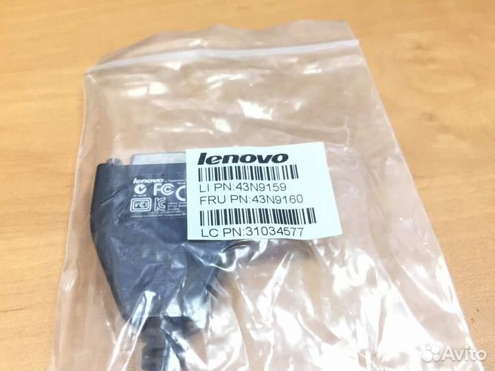 Кабель Lenovo DisplayPort на DVI-D 20см 43N9159