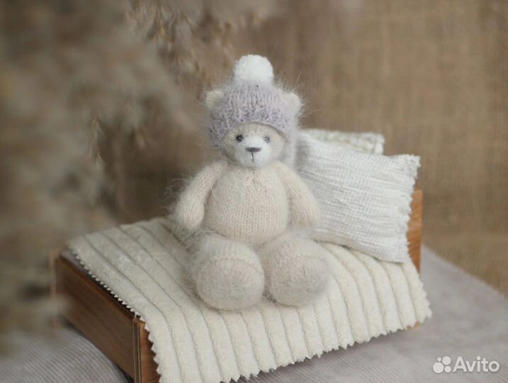 Мастер-класс «Мишутка в шапочке» (вязание спицами)