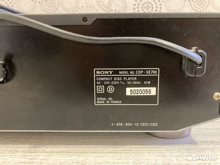 Cd проигрыватель sony cdp